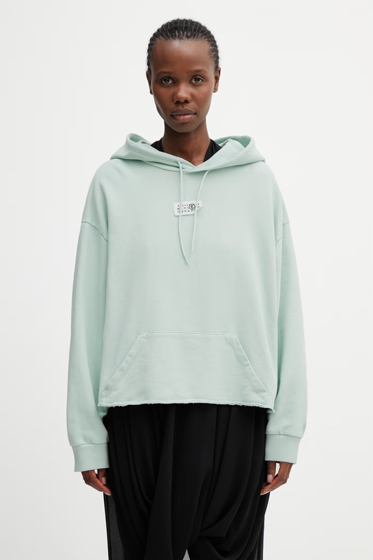 MM6 Maison Margiela bluza bawełniana damska turkusowy S52GU0235.M25025.544