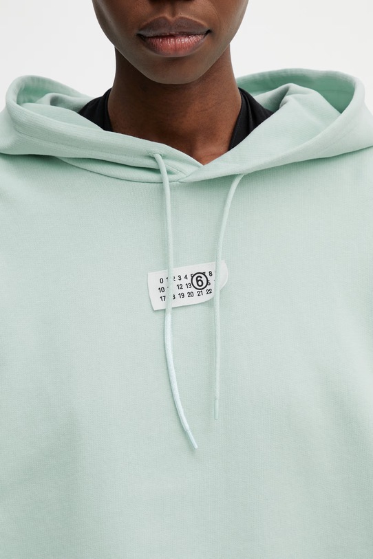 MM6 Maison Margiela bluza bawełniana damska turkusowy S52GU0235.M25025.544