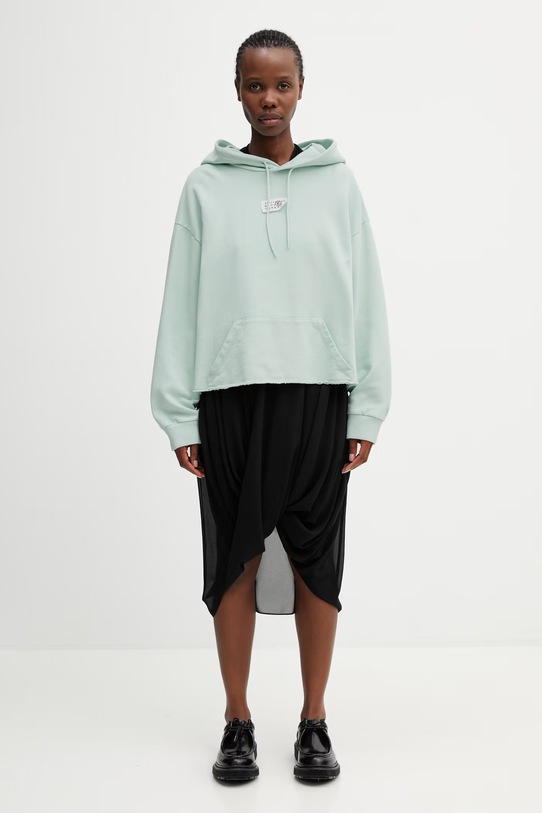 MM6 Maison Margiela bluza damska bawełniana S52GU0235.M25025.544 turkusowy