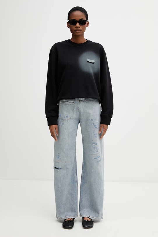 MM6 Maison Margiela mikina dámská bavlněná S52GU0251.M25014.900 černá