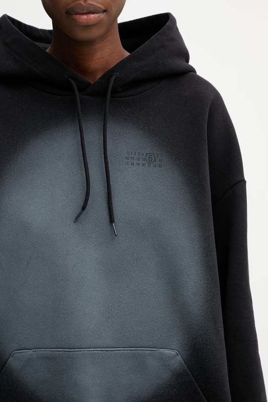 MM6 Maison Margiela bluza z kapturem bawełniana damska czarny S52GU0252.M25014.900