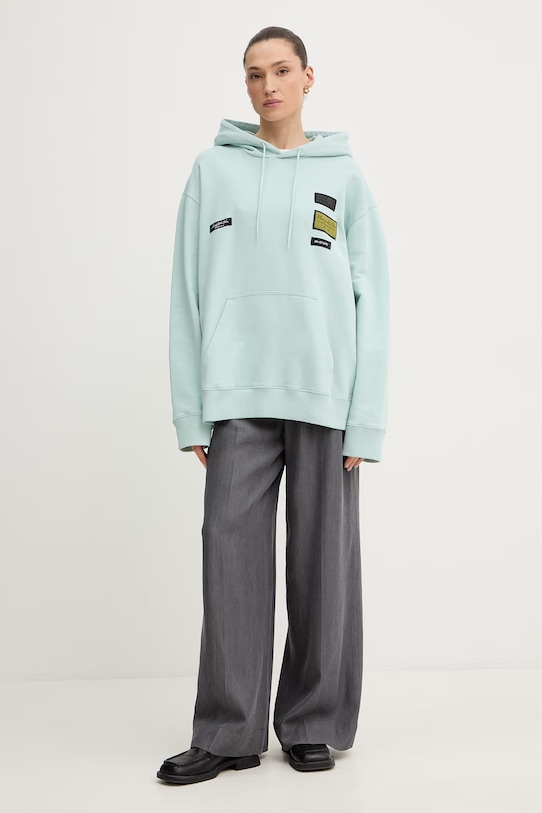 MM6 Maison Margiela bluza bawełniana S52GU0255.M25025.544 turkusowy SS26