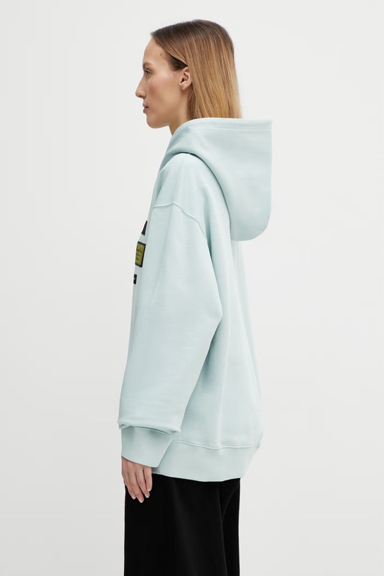 Βαμβακερή μπλούζα MM6 Maison Margiela S52GU0255.M25025.544 τιρκουάζ SS26