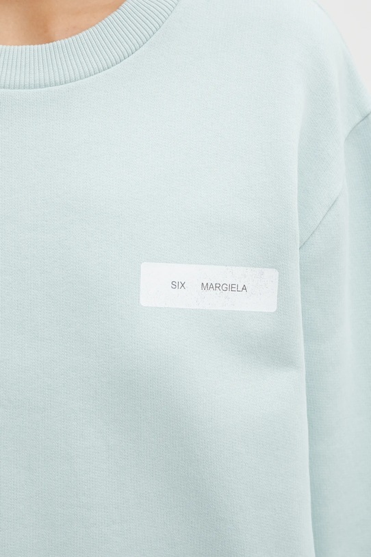 MM6 Maison Margiela bluza bawełniana turkusowy S52GU0256.M25025.544