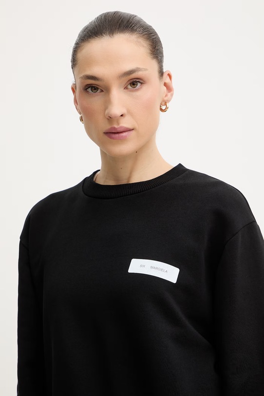 MM6 Maison Margiela bluza bawełniana czarny S52GU0256.M25025.900