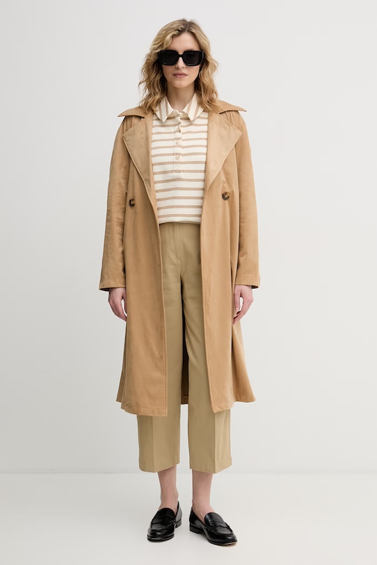 United Colors of Benetton longsleeve damski bawełniany 3PNUD3018 beżowy SS26