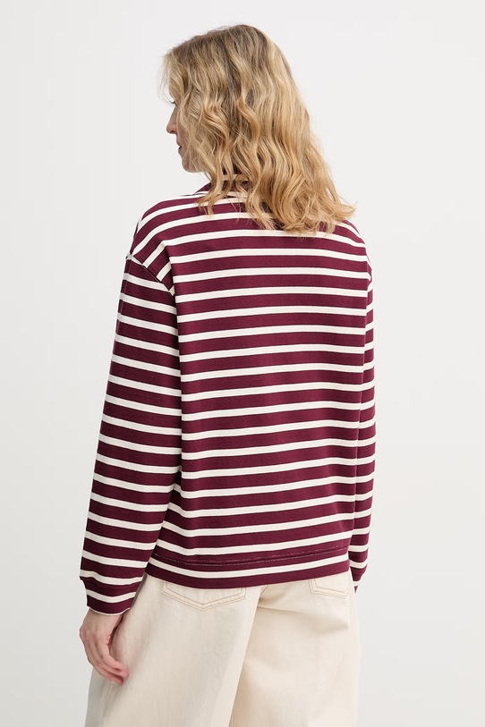 Odzież United Colors of Benetton longsleeve damski bawełniany 3PNUD3018 bordowy