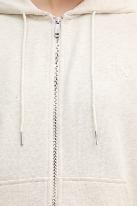 Calvin Klein Jeans jopica s kapuco ženska bombažna LV047F205G bež