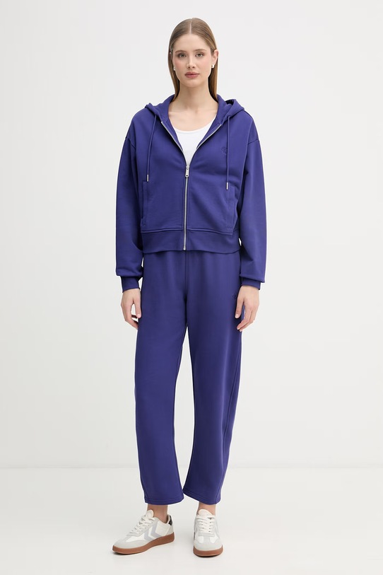 Calvin Klein Jeans dukserica za žene od pamuka LV047F208G ljubičasta SS26