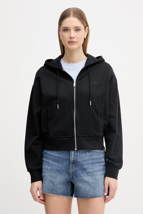 Calvin Klein Jeans bluza damska bawełniana czarny LV047F208G