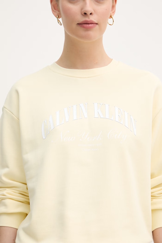 Calvin Klein Jeans bluza damska bawełniana LV047F818G żółty