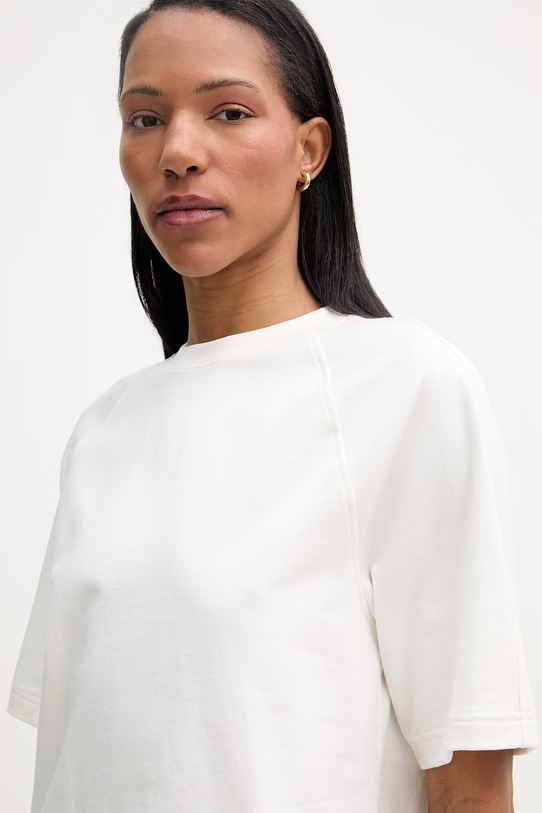 Marc O'Polo T-shirt basic damski bawełniany beżowy 5000008257