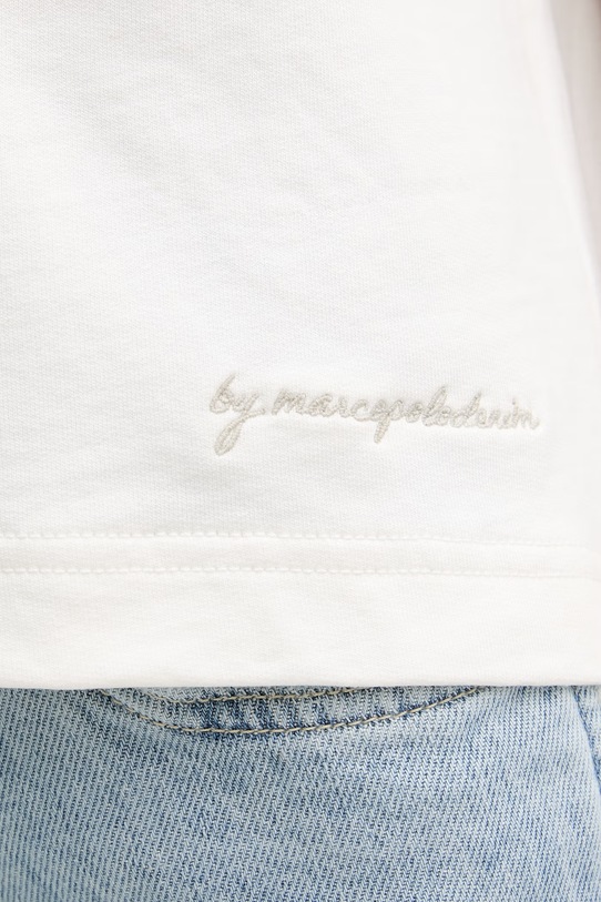 Marc O'Polo T-shirt basic damski bawełniany 5000008257 beżowy