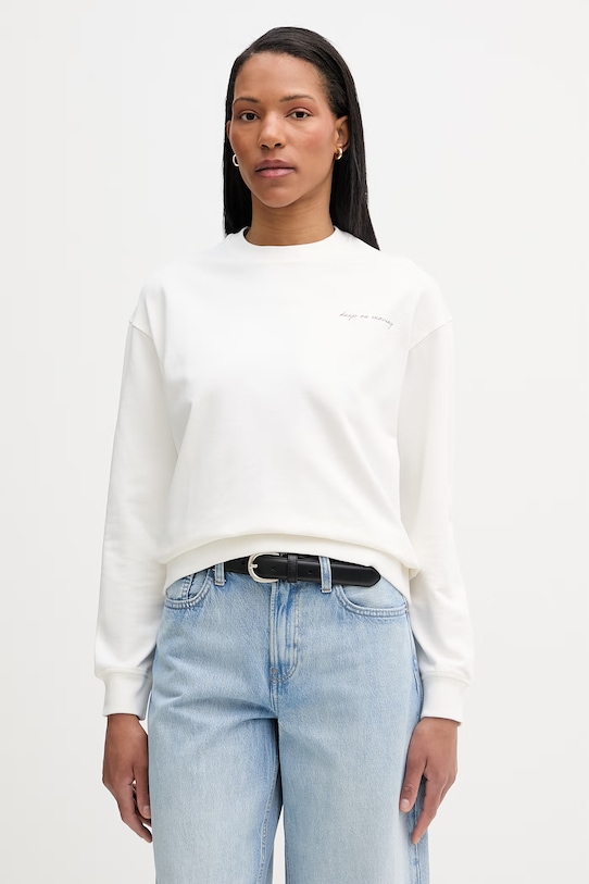 Odzież Marc O'Polo bluza oversize damska bawełniana 5000009632 beżowy