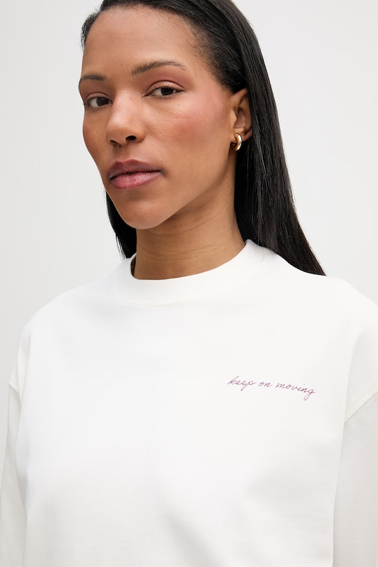 Marc O'Polo bluza oversize damska bawełniana beżowy 5000009632