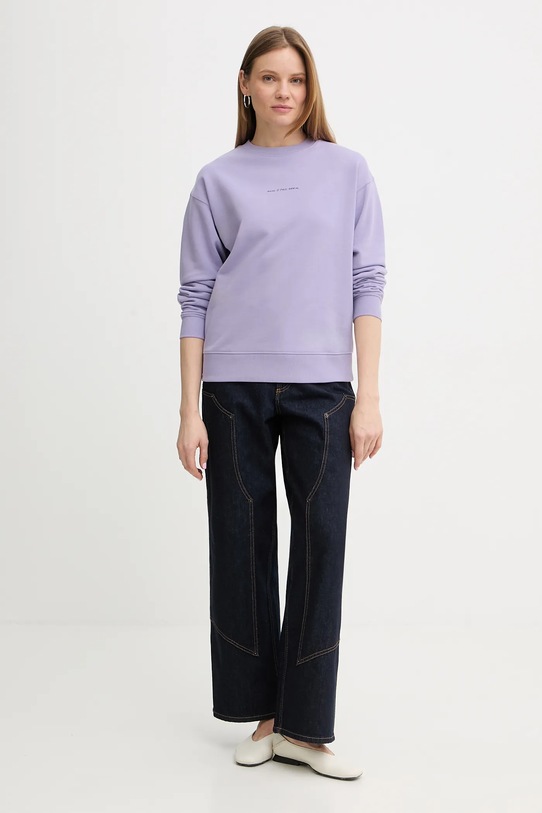 Marc O'Polo bluza bawełniana 5000010957 fioletowy SS26