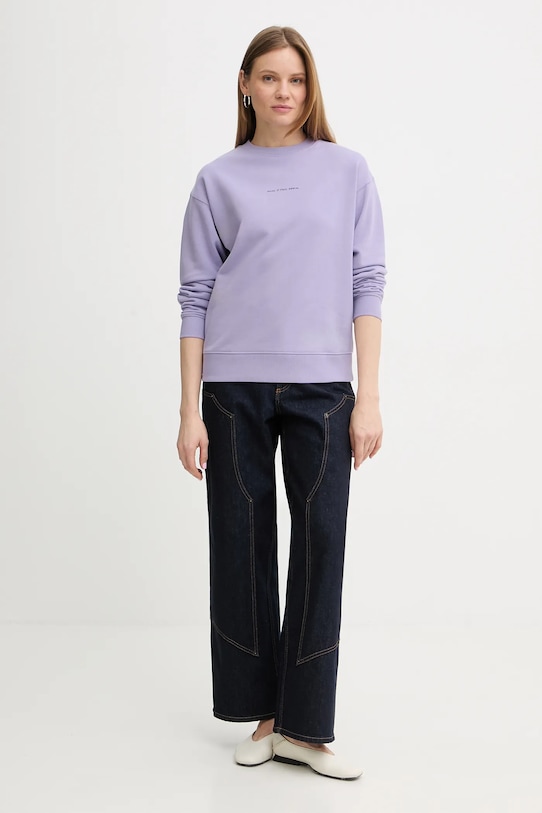 Marc O'Polo bluza bawełniana 5000010957 fioletowy SS26