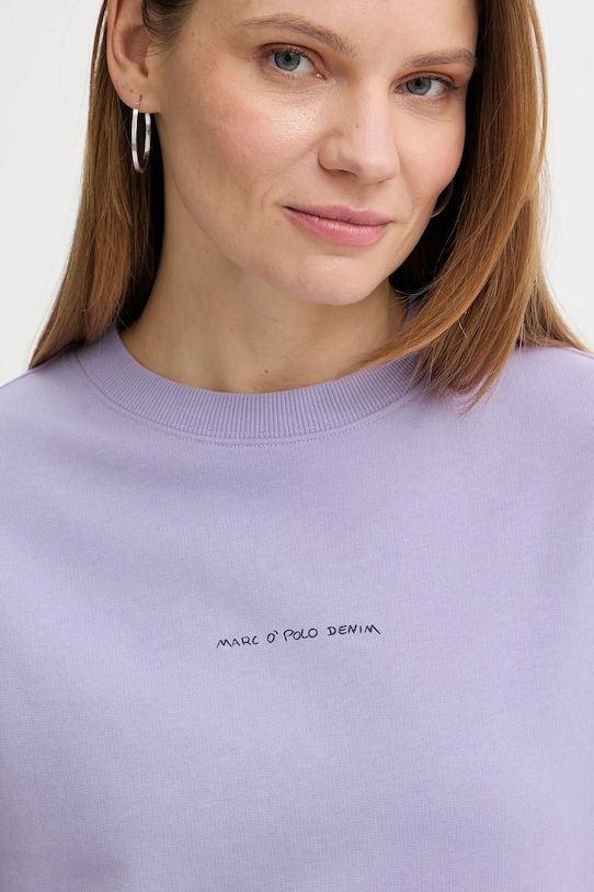 Marc O'Polo bluza bawełniana fioletowy 5000010957