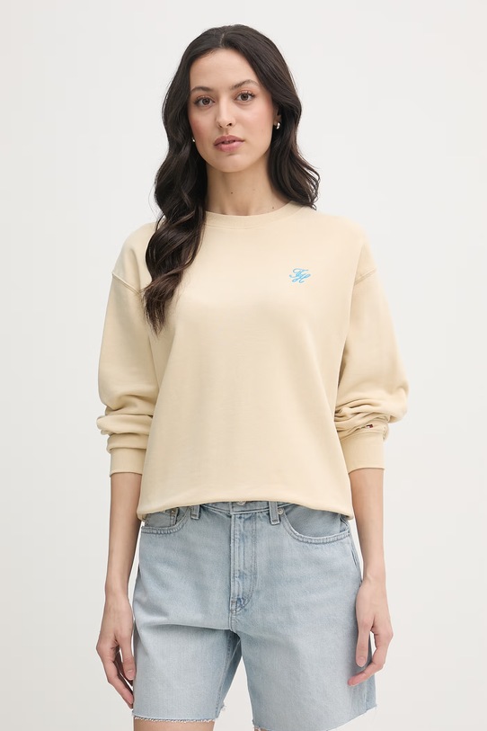 Tommy Hilfiger mikina dámska béžová WW0WW48724