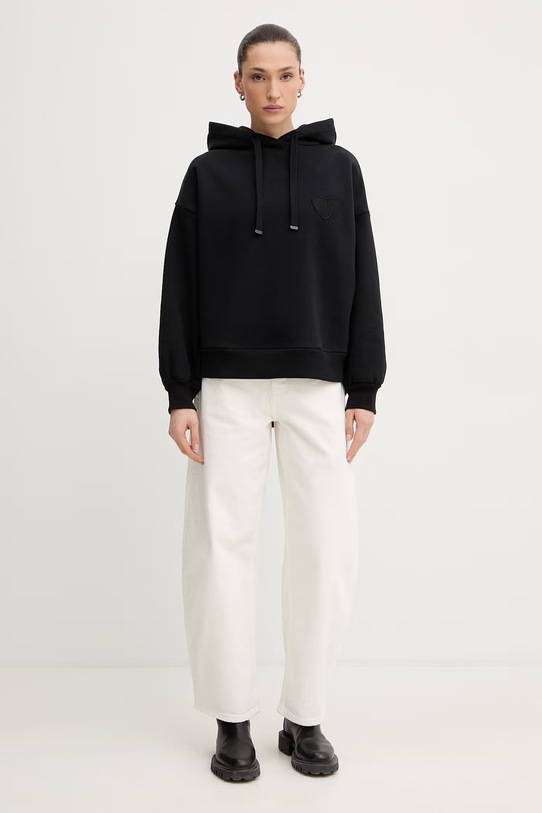 AllSaints bluza bawełniana LOVERS W008JE czarny SS26