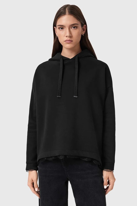 AllSaints bluza NIA z kapturem czarny W027JE