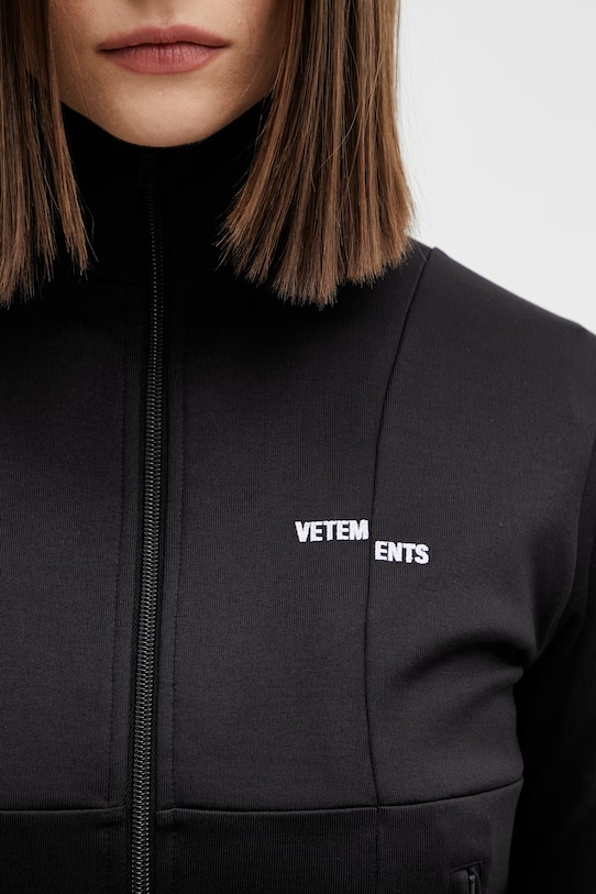 VETEMENTS bluza Cut-up Athletic czarny WE76GJ337B