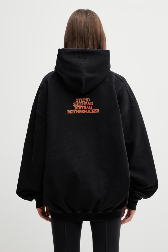 Odzież VETEMENTS bluza bawełniana MF ME76HD220B czarny