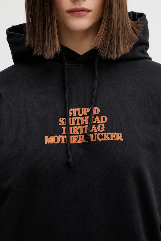 VETEMENTS bluza bawełniana MF czarny ME76HD220B