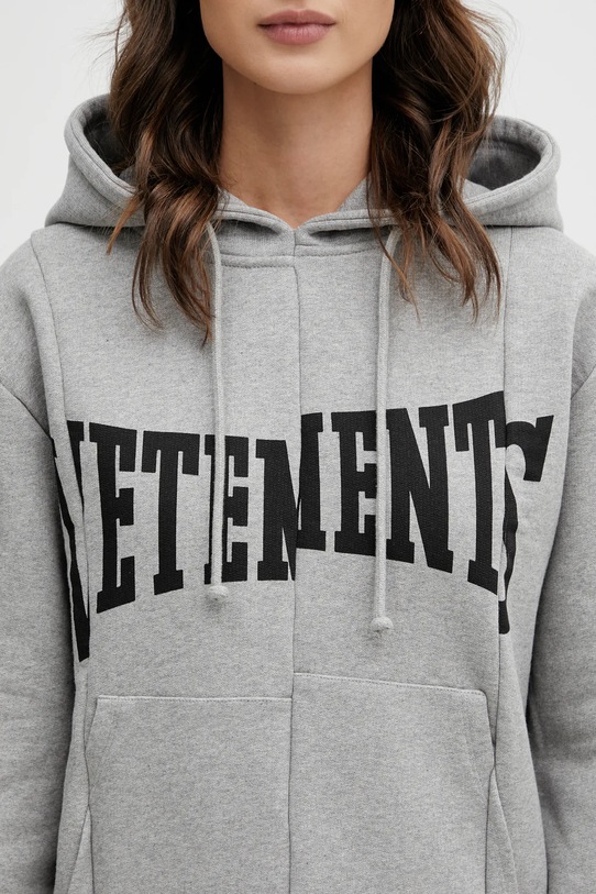 VETEMENTS bluza Cut-up Logo szary WE76HD506G
