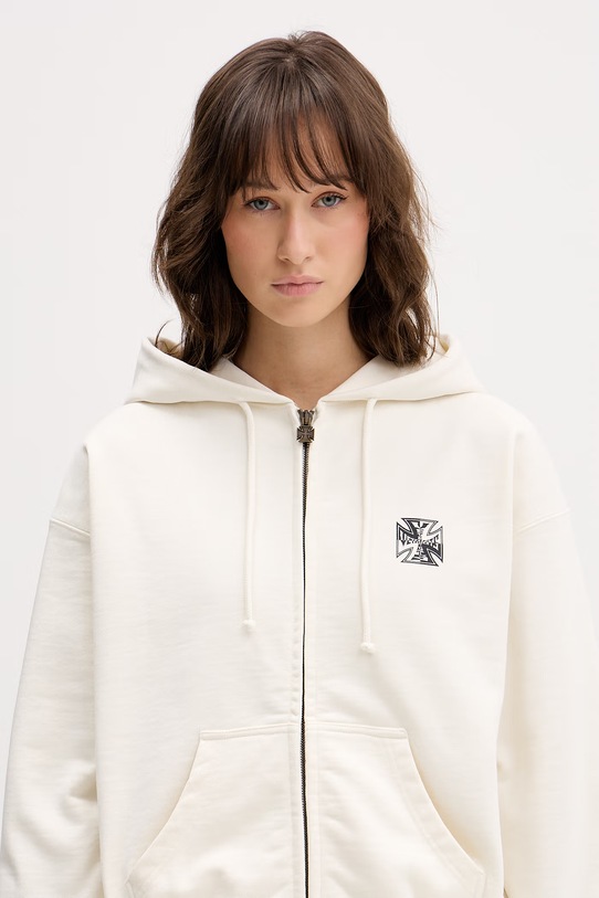 VETEMENTS bluza Biker Cross Logo beżowy WE76ZU528V