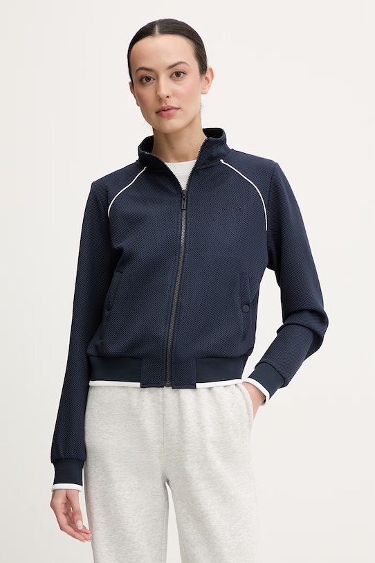 Μπλούζα Guess SARAH με ελαστάν σκούρο μπλε V6GQ05.K2916