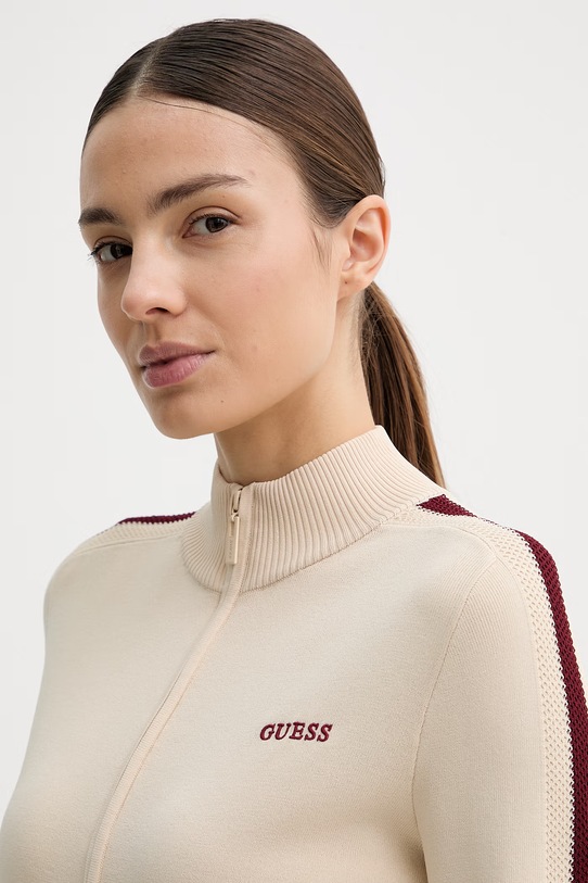 Guess dámska mikina na zips GABRY béžová V6GR12.Z0752