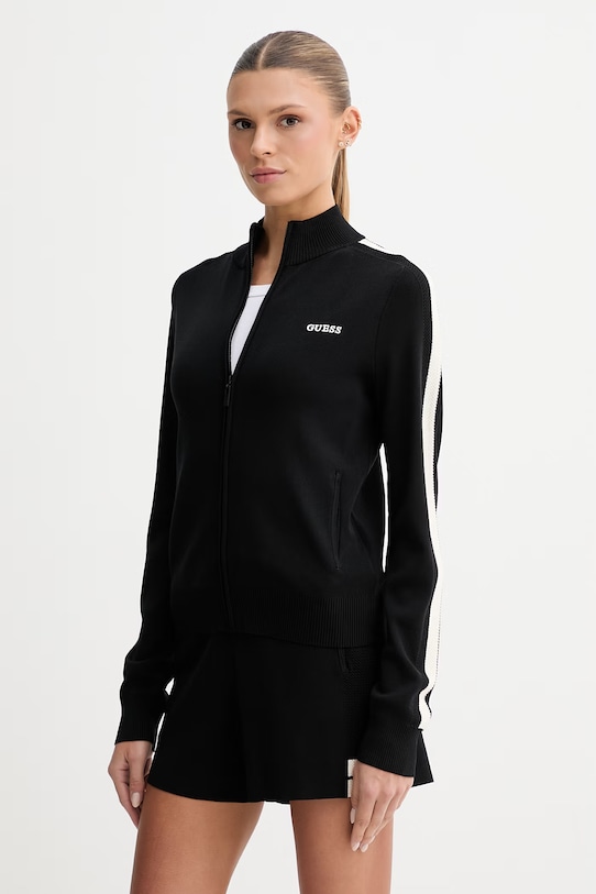 Guess bluza rozpinana damska GABRY czarny V6GR12.Z0752