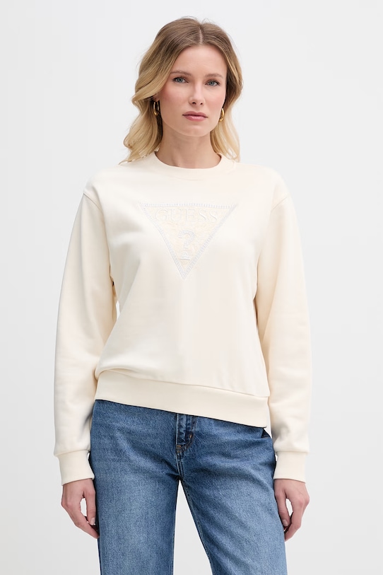 Guess mikina ženská béžová W6GQ09.K3183