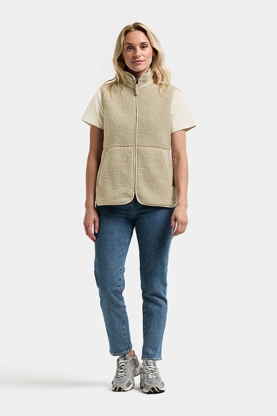 Didriksons kamizelka polarowa SIV 506078 beżowy SS26