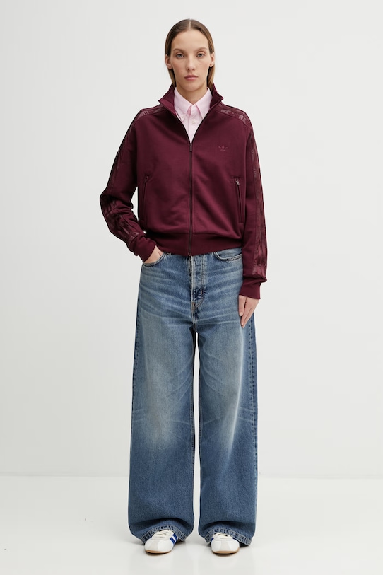 adidas Originals bluza FIREBIRD LACETT KC6451 bordowy