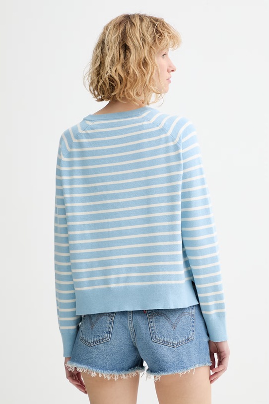 Odzież Levi's sweter TARA SUPER SOFT VNECK 0046F.0009 niebieski