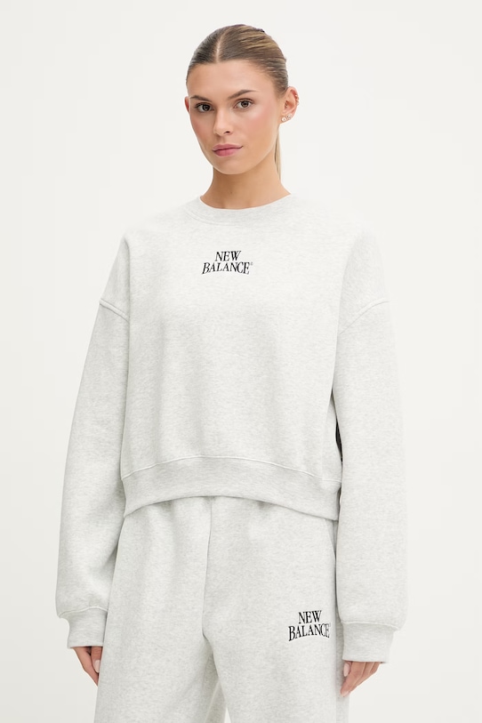 New Balance bluza damska Fleece Crew szary WT61935IAHH