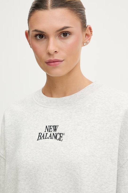 New Balance bluza damska Fleece Crew szary WT61935IAHH