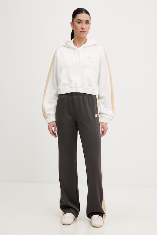 New Balance bluza rozpinana z kapturem damska Interlock Full Zip WJ61B759SST beżowy SS26