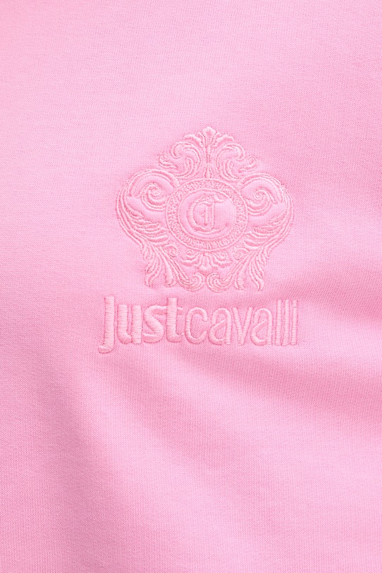 Just Cavalli bluza bawełniana 80PAIE15.CF100 różowy