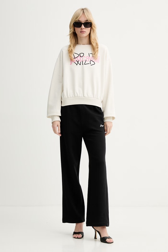 Just Cavalli bluza bawełniana 80PAIT09.CF500 beżowy SS26