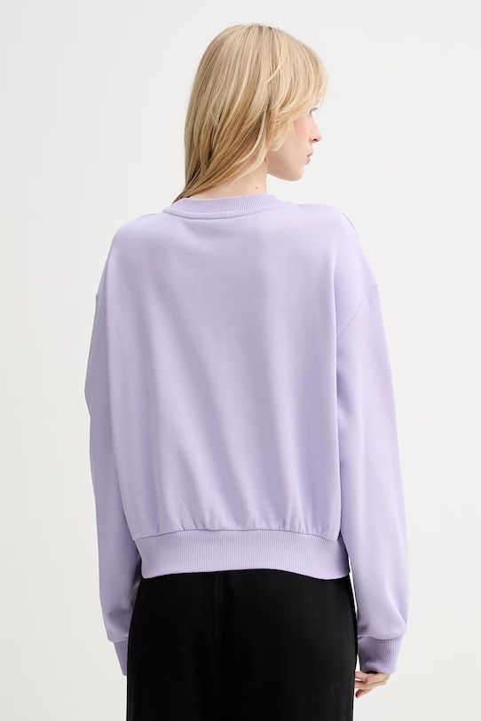 Odzież Just Cavalli bluza bawełniana 80PAIT09.CF500 fioletowy