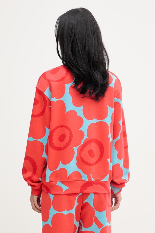 Ρούχα Marimekko μπλούζα γυναικεία βαμβακερή 095070 κόκκινο