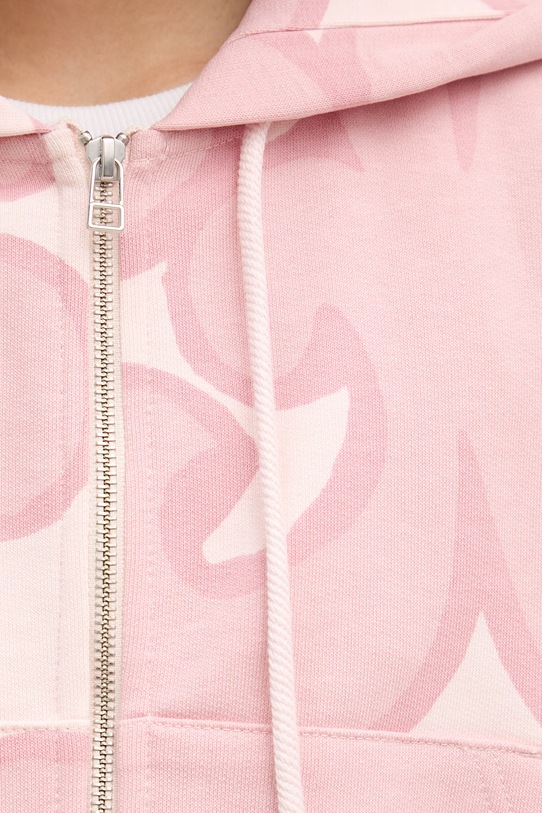 Marimekko Μπλούζα με κουκούλα γυναικεία βαμβακερή 095065 ροζ