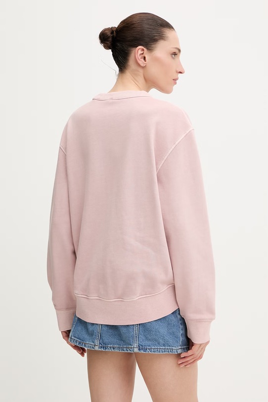 Odzież G-Star bluza bawełniana Washed relaxed r D28752.D969 różowy