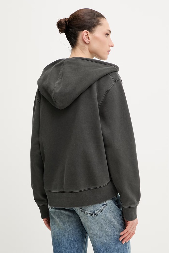 Odzież G-Star bluza bawełniana Washed hdd zip relaxed D28754.D969 szary