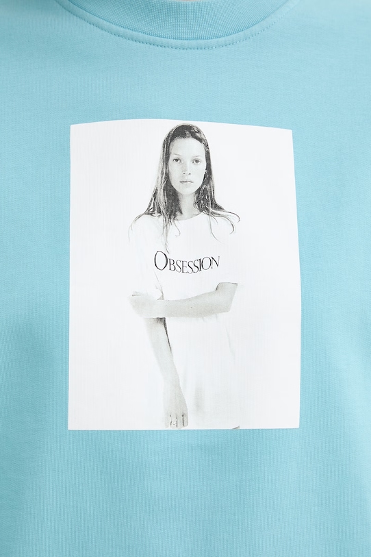 Calvin Klein bluza damska bawełniana LV040502WF turkusowy