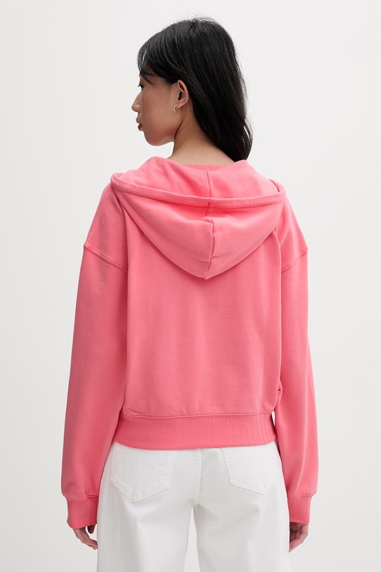 Odzież Tommy Jeans bluza z kapturem damska bawełniana DW0DW22356 różowy