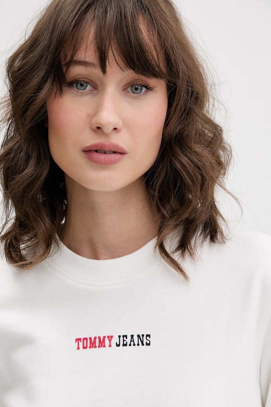 Tommy Jeans bluza damska bawełniana biały DW0DW22362